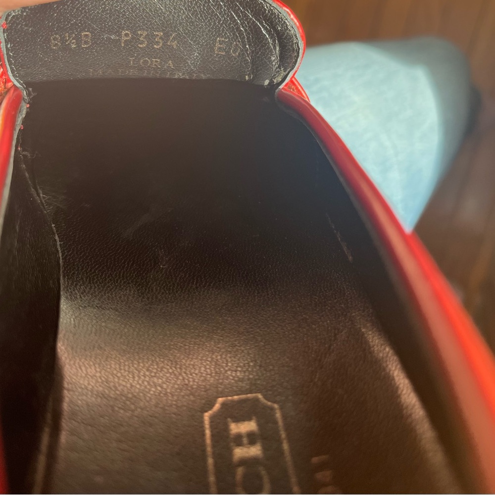 Coach Red Leather Loafers - Picture 14 of 16